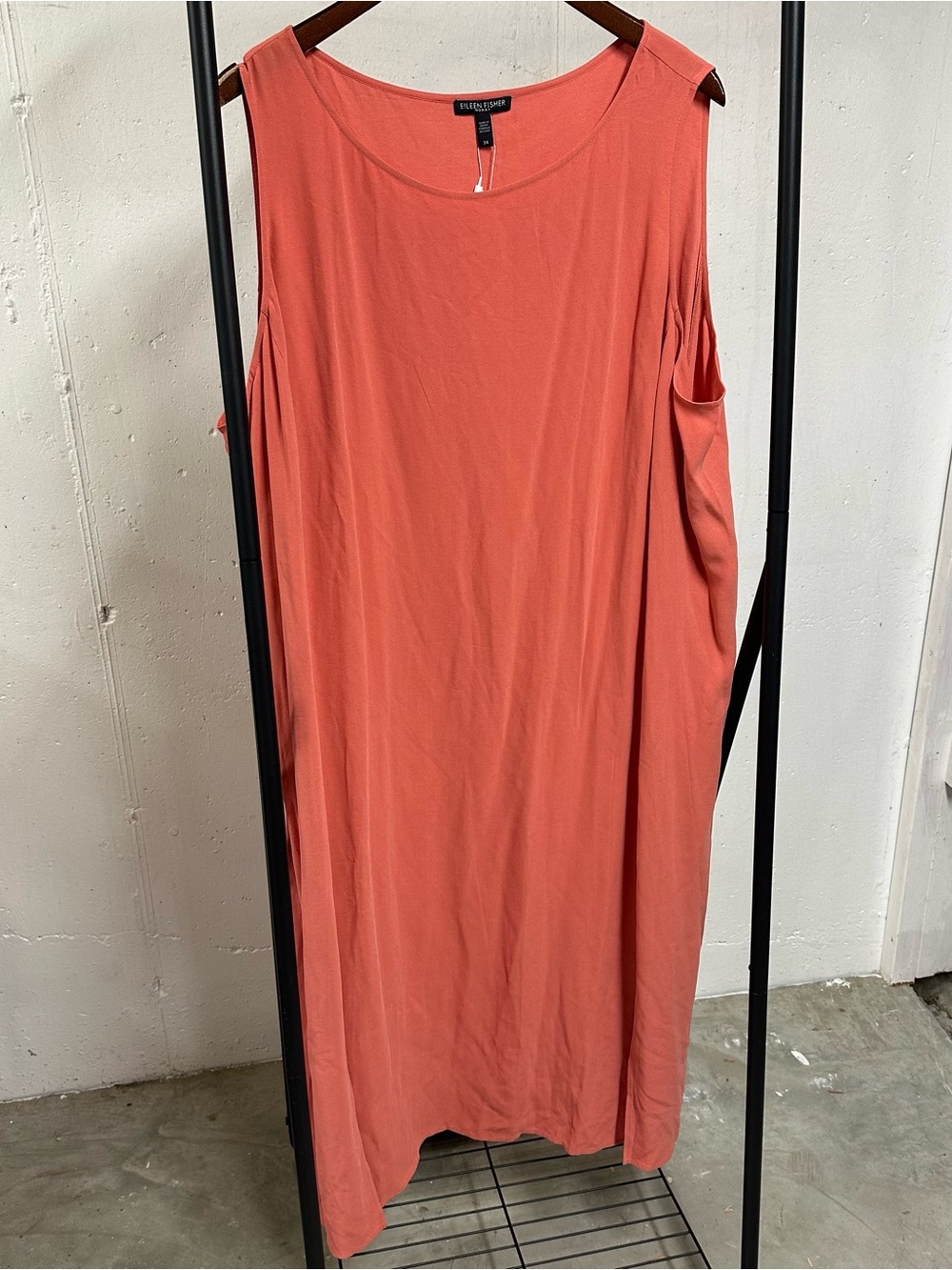 Eileen Fisher Coral Bateau Neck Dress